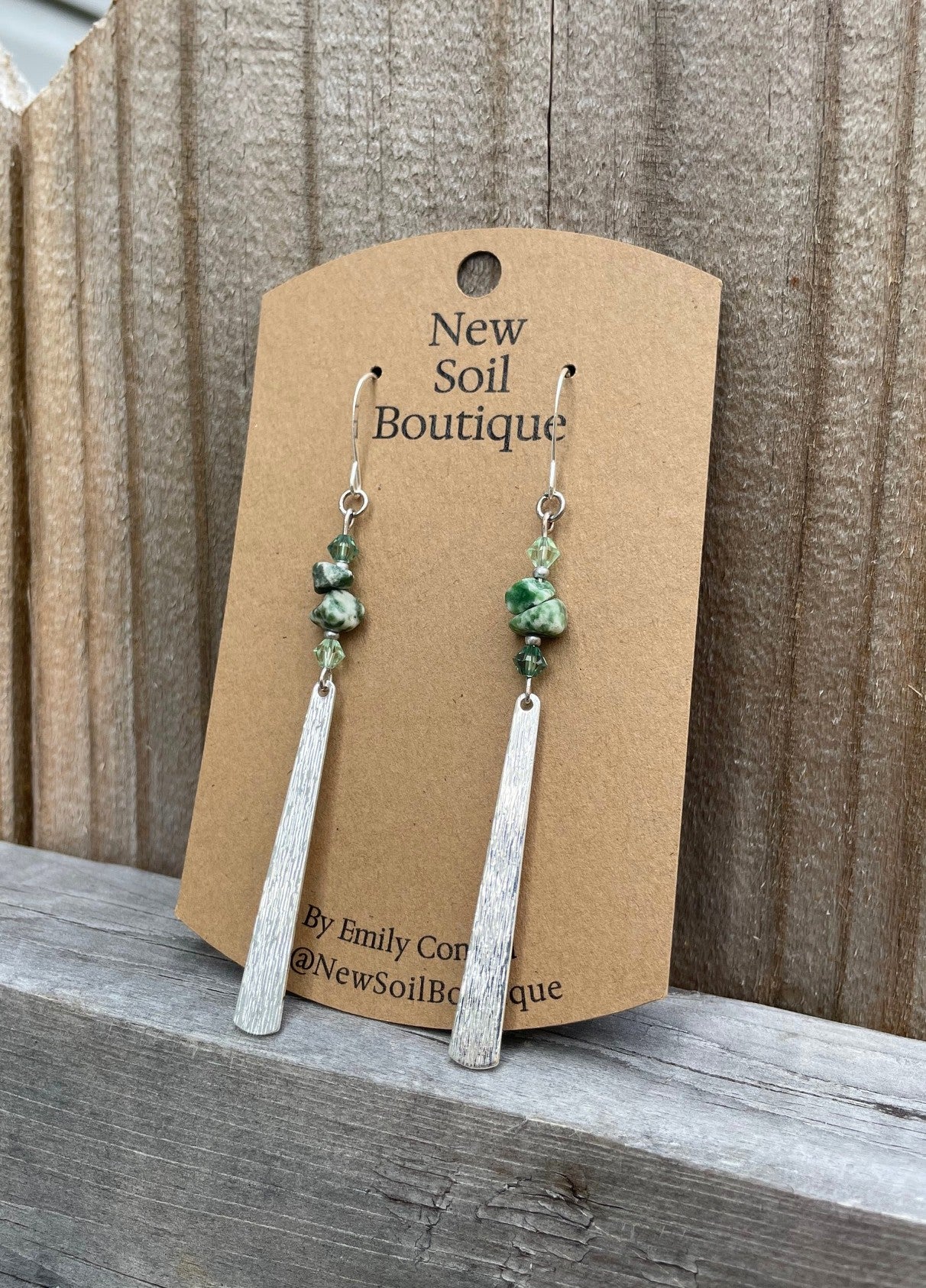 Green Spot Jasper Dangle