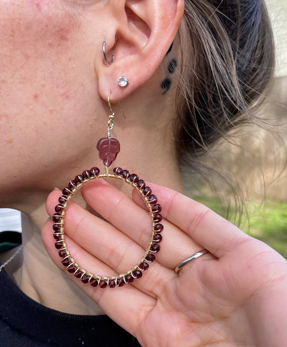 Deep Violet Hoops