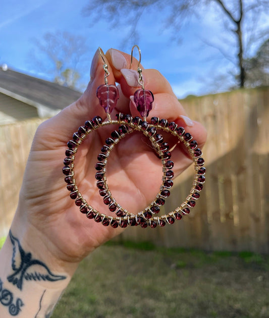 Deep Violet Hoops