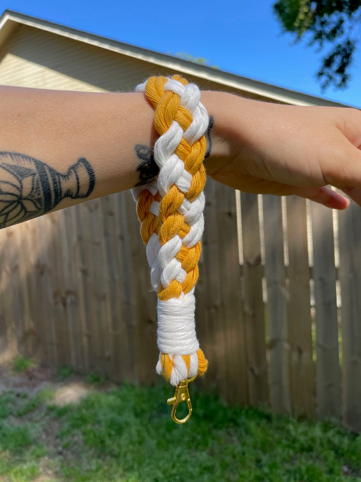 Braided Wristlet/Ocher