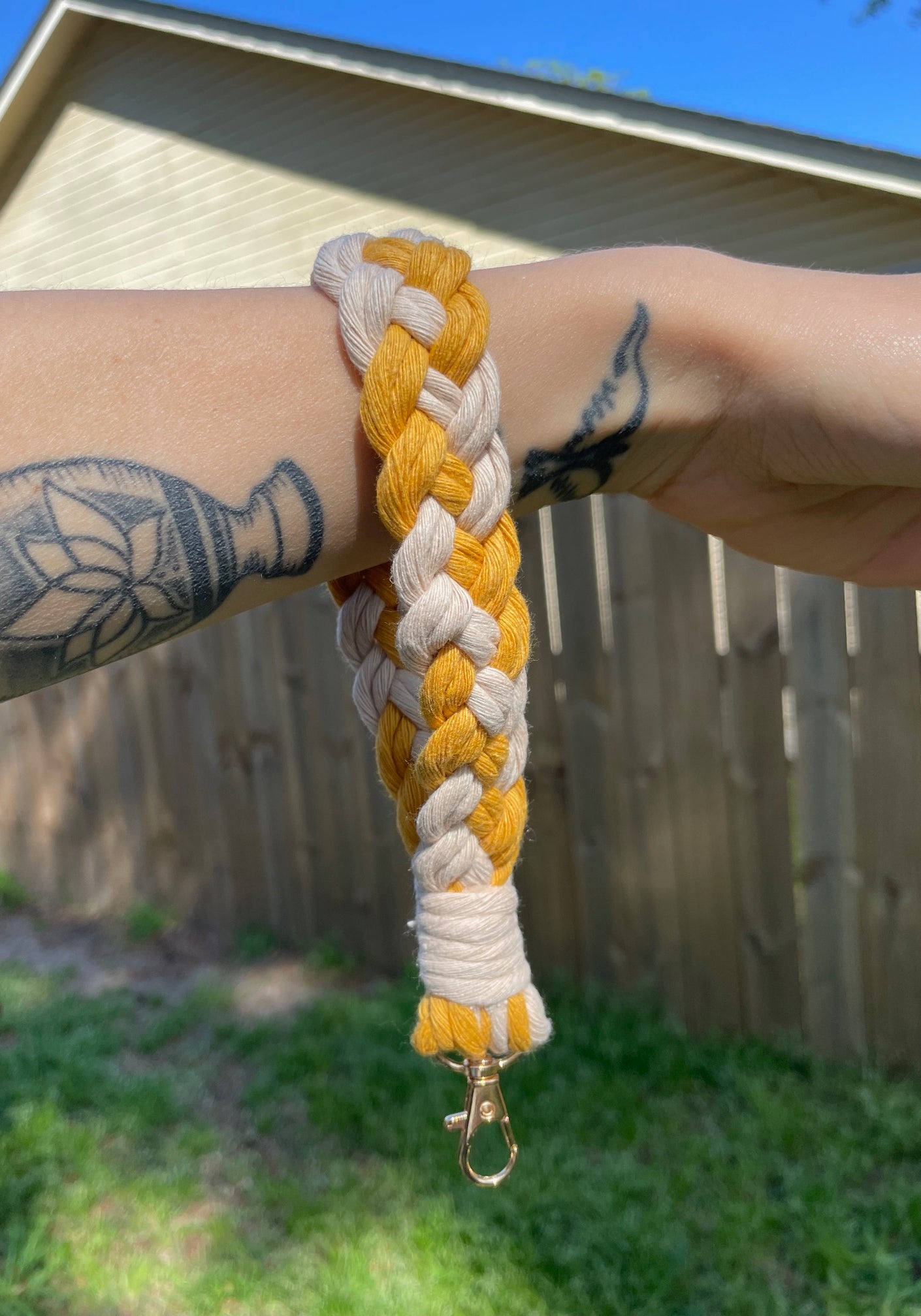 Braided Wristlet/Ocher